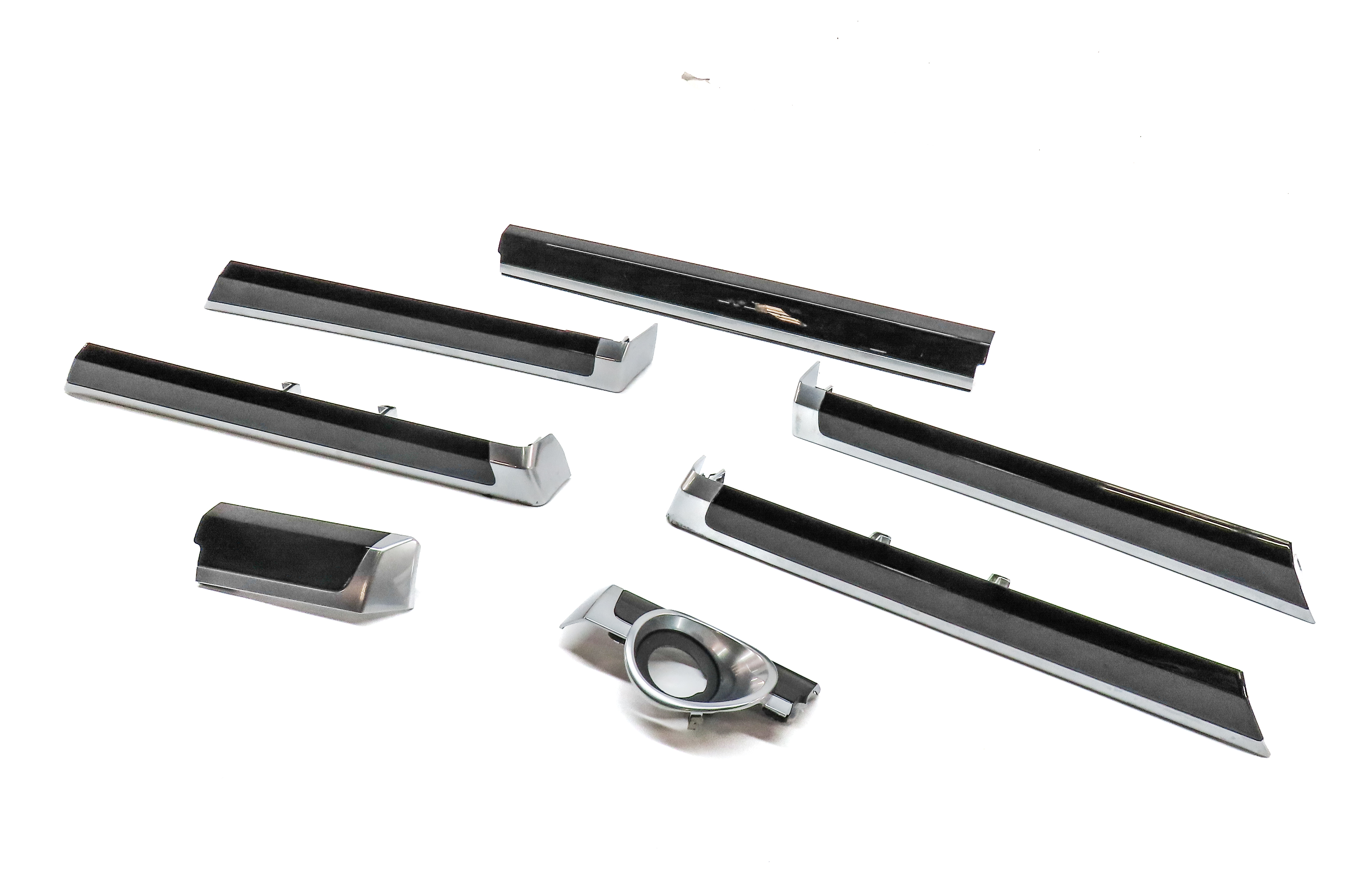 14 PORSCHE CAYENNE (958) INTERIOR DASH FRONT/REAR DOOR TRIM SET/7 (Piano Black) — exact item pictured